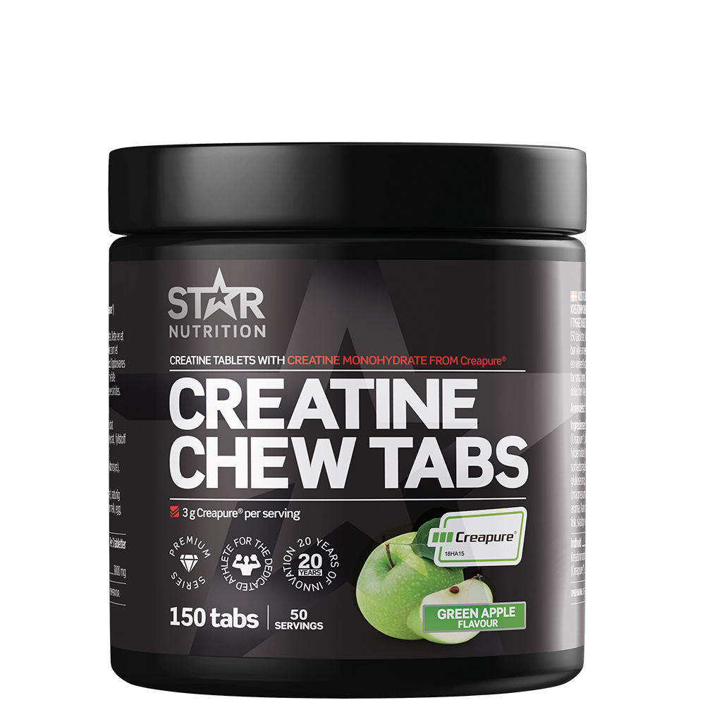 Star Nutrition Creatine Chew Tabs Green Apple 150pcs