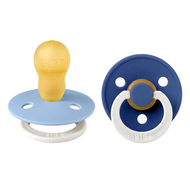 BIBS Pacifier Colour Latex Sky Blue Glow/Cornflower Glow Size 3 2