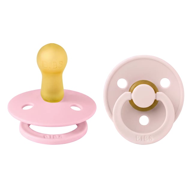 BIBS Pacifier Colour Latex Petal/Baby Pink Size 2 2pcs