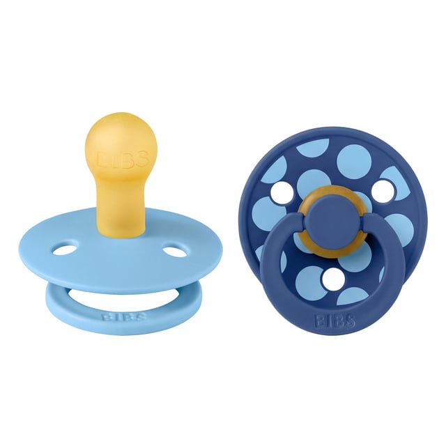 BIBS Pacifier Studio Colour Polka Mix Latex Breeze/Cornflower Siz