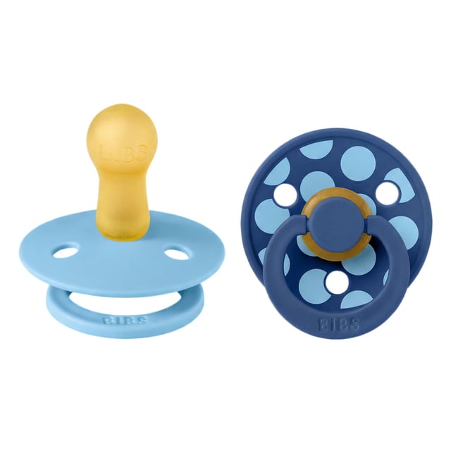BIBS Pacifier Studio Colour Polka Mix Latex Breeze/Cornflower Siz