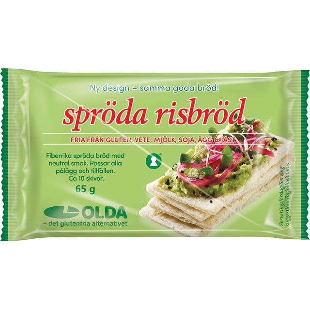 Olda Spröda Risbröd 65 g