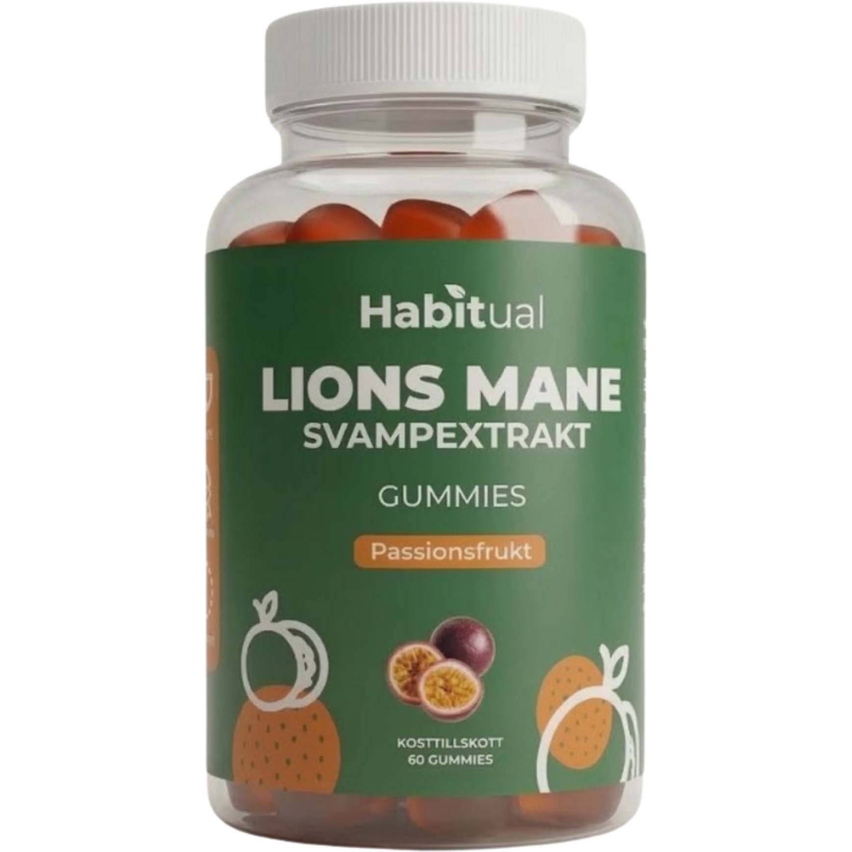 Habitual Lion's Mane Passionsfrukt Gummies 60 st