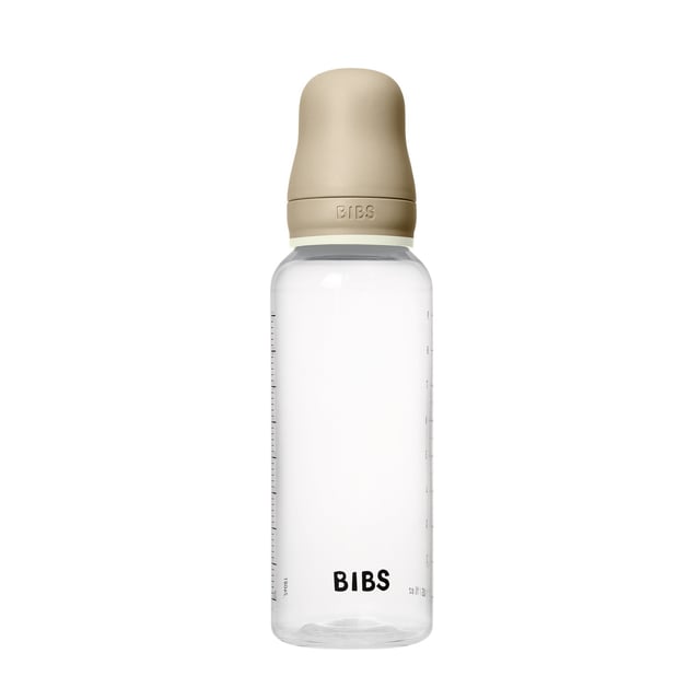 BIBS Baby Bottle Round Silicone Medium Flow Vanilla Glow 270ml