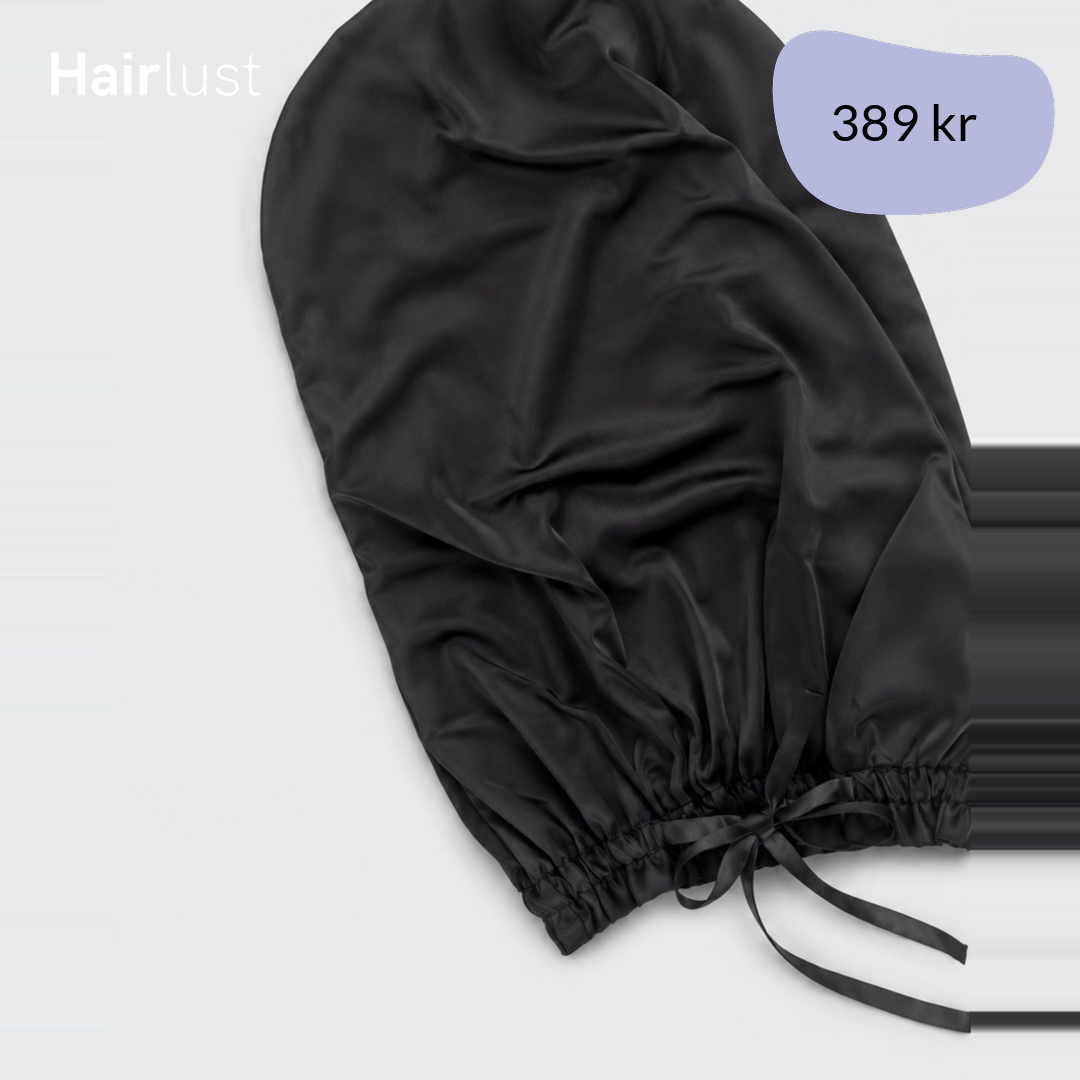Bamboo Hair Bonnet XXL, Jet Black