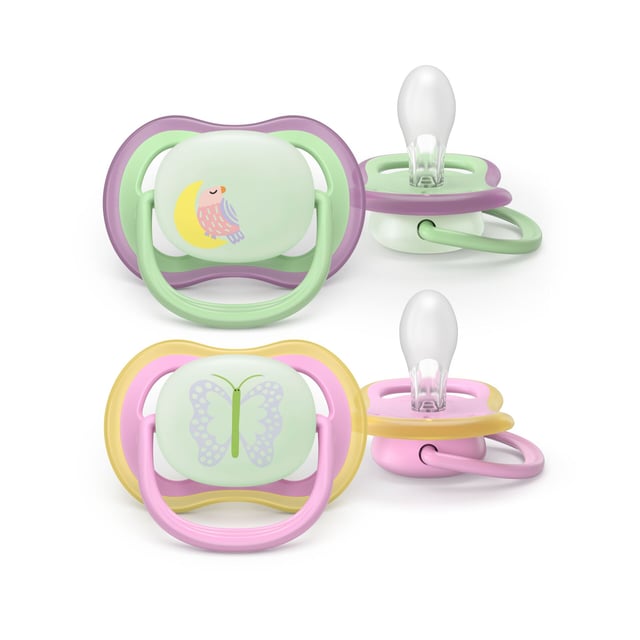 Philips Avent Pacifier ultra air natt SOOTHER AIR NIGHTTIME 6-18 mån 2-pack