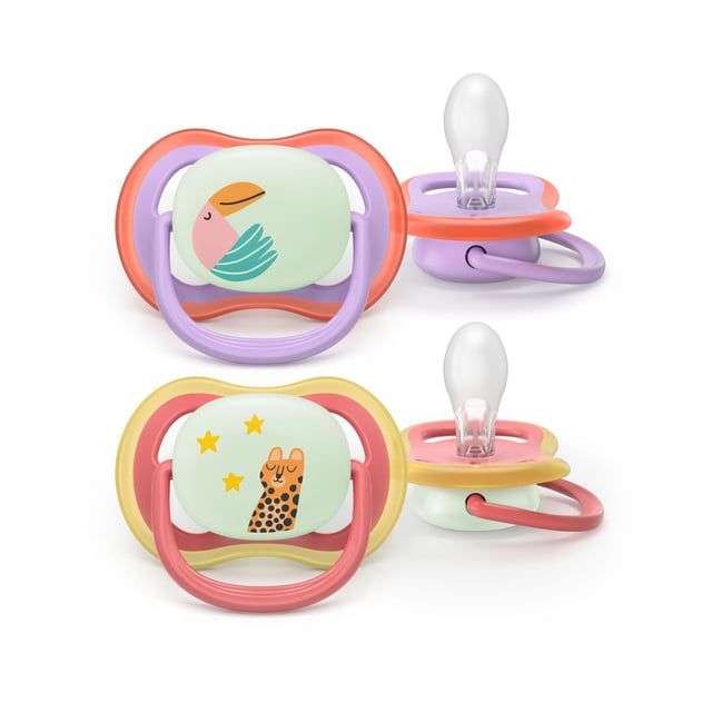 Philips Avent Pacifier ultra air natt SOOTHER AIR NIGHTTIME 18+ mån 2-pack