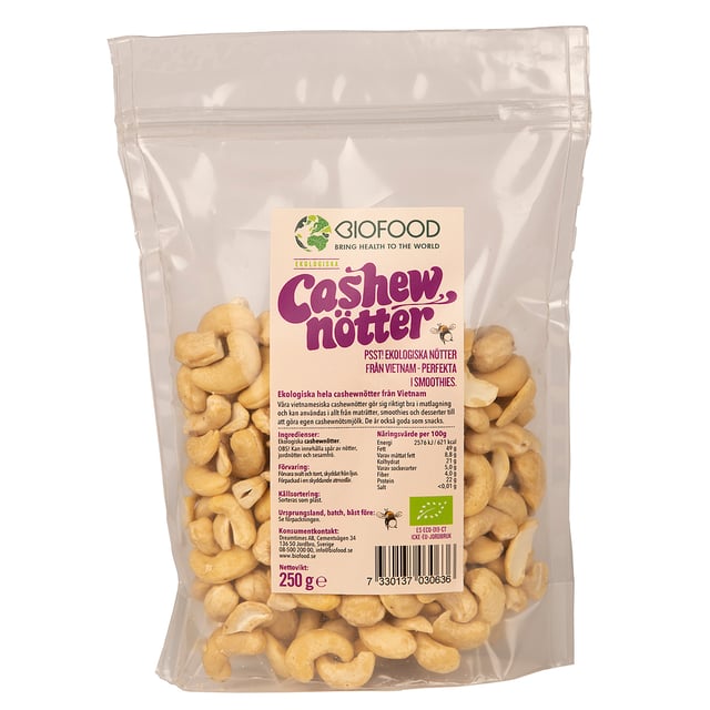 Biofood Cashewnötter 250 g