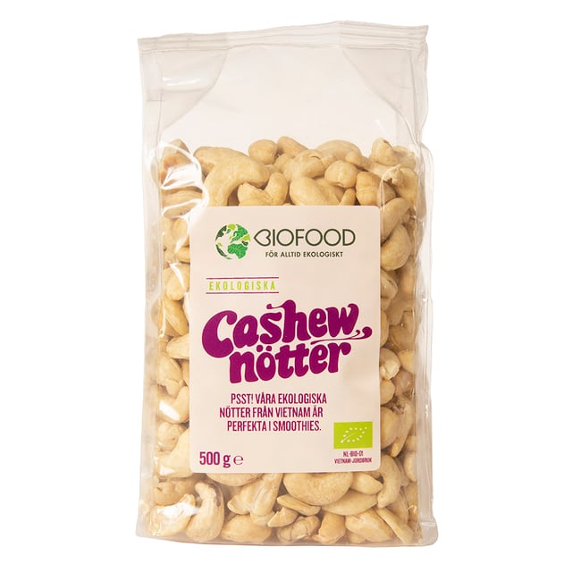 Biofood Cashewnötter 500 g