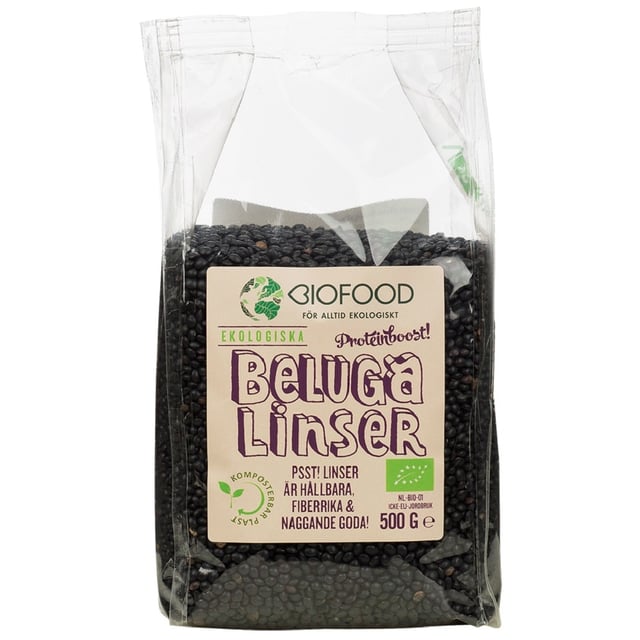 Biofood Linser Beluga 500 g