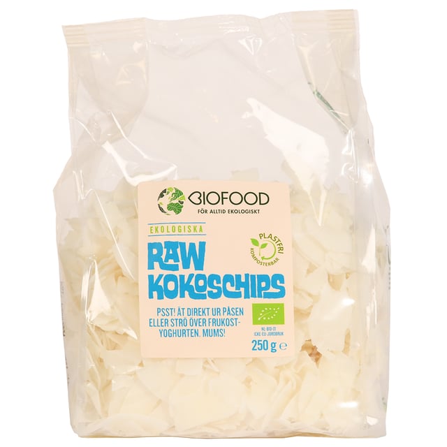 Biofood Kokoschips Raw 250 g