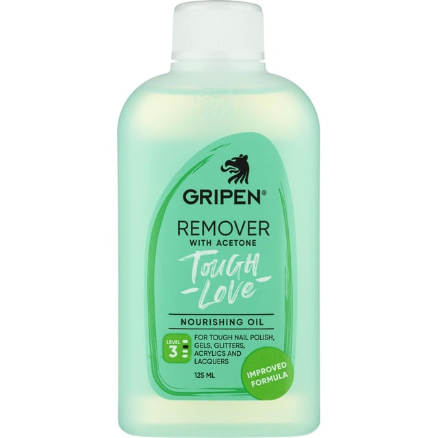 Gripen Remover With Acetone Tough Love 125 ml
