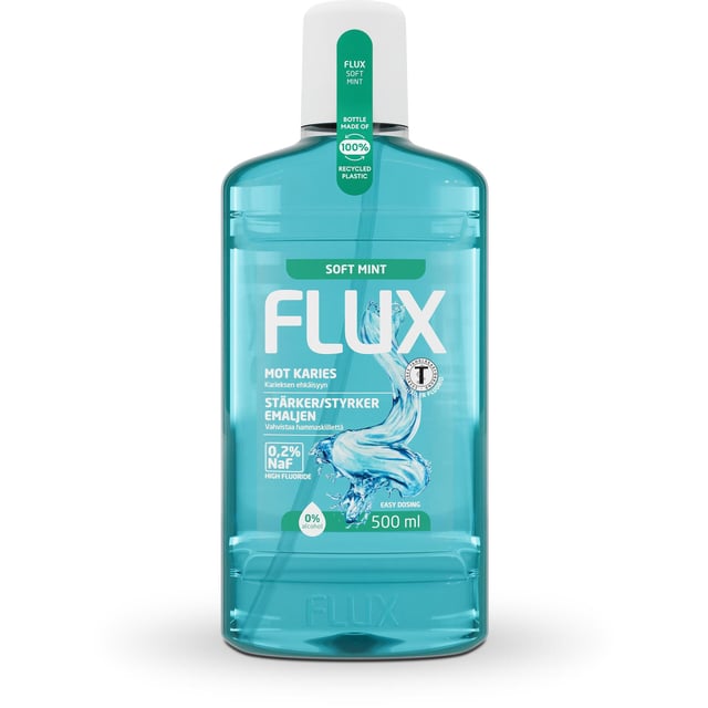 Flux Soft Mint Munskölj 500 ml