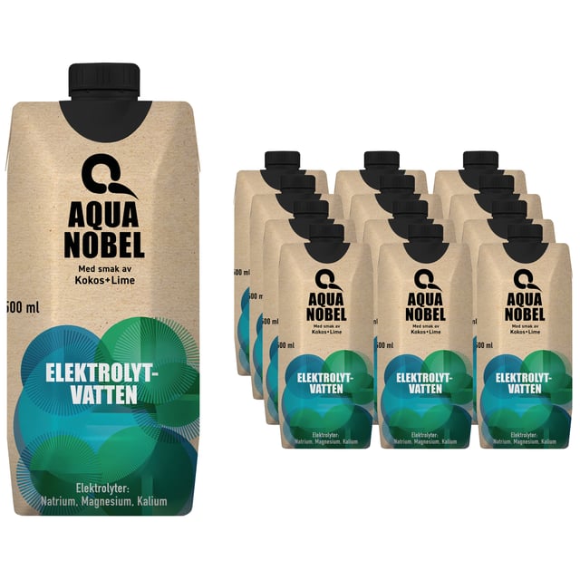Aqua Nobel Elektrolytvatten Kokos, Lime 12-pack