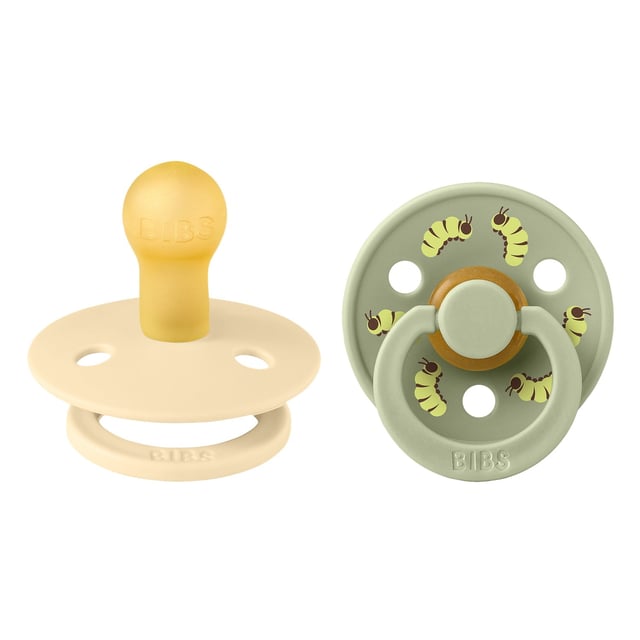 BIBS Studio Colour Pacifier Caterpillar Mix 2 pack Latex Size 1 R