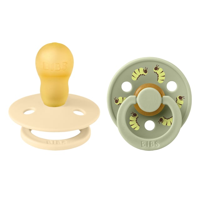 BIBS Studio Colour Pacifier Caterpillar Mix Latex Round Silk/Sage