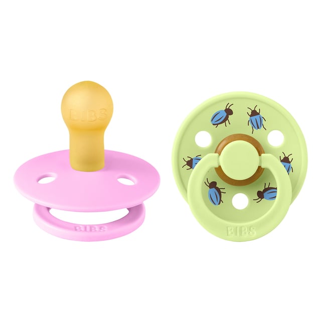 BIBS Studio Colour Pacifier Beetle Mix 2 pack Latex Size 1 Round
