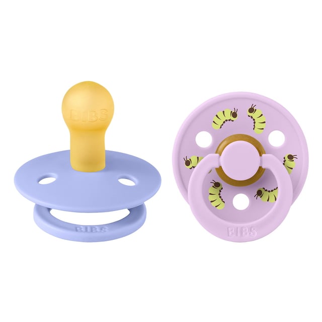 BIBS Studio Colour Pacifier Caterpillar Mix Latex Round Hush/Viol