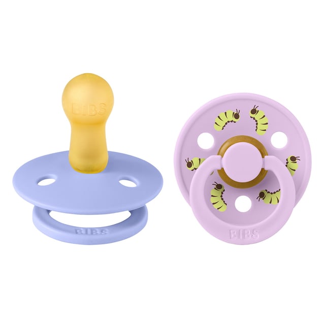 BIBS Studio Colour Pacifier Caterpillar Mix Latex  Round Hush/Vio