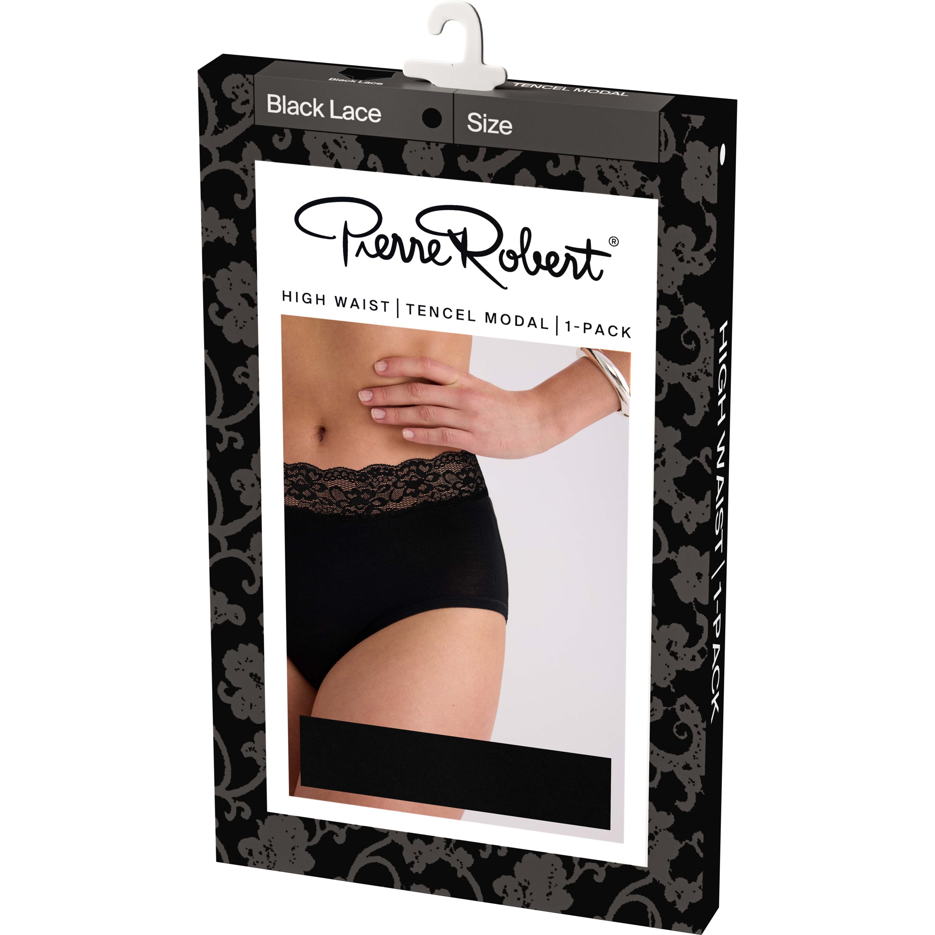 Pierre Robert Lace High Waist Tencel Modal Black M