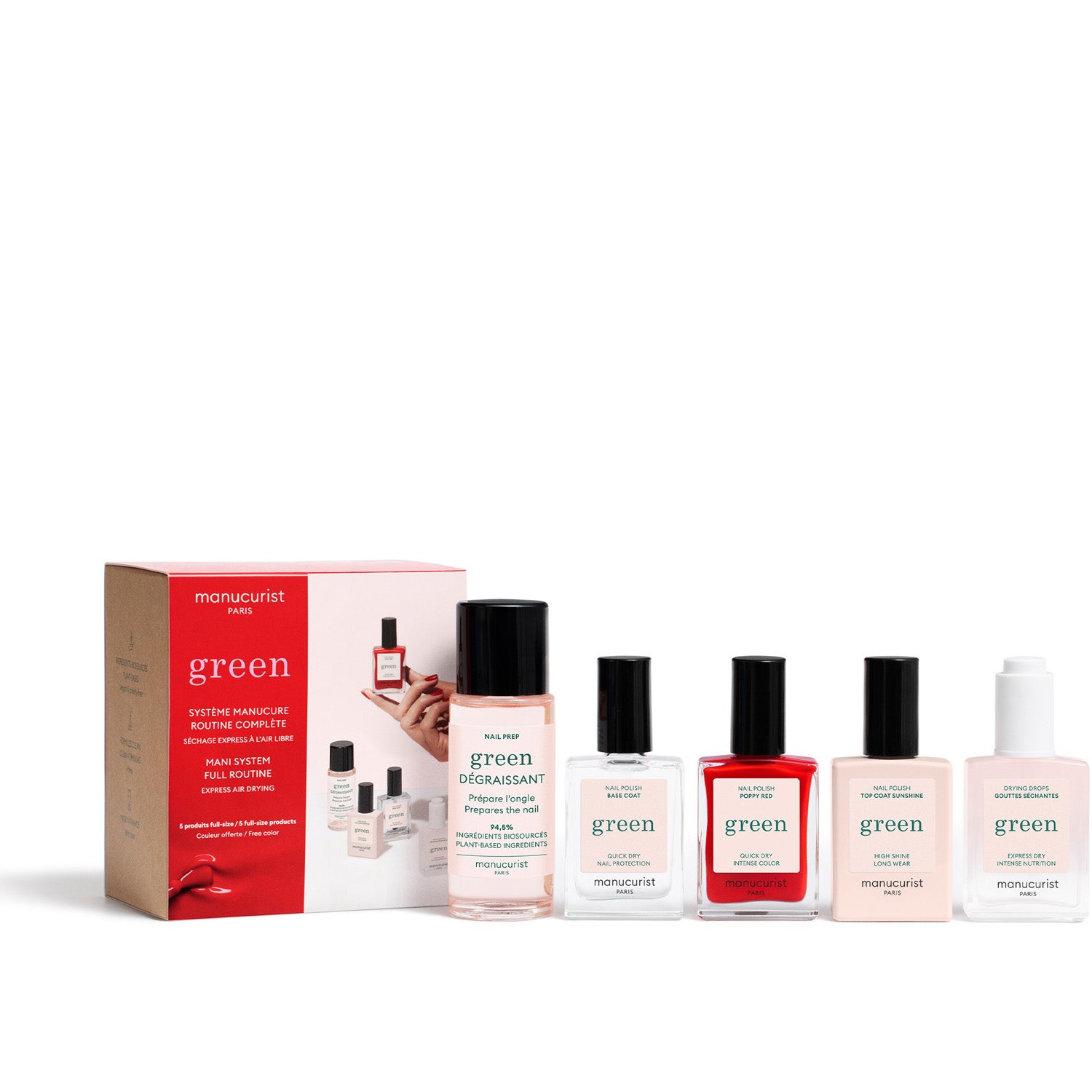 Manucurist Green Discovery Kit + Poppy Red 45 ml