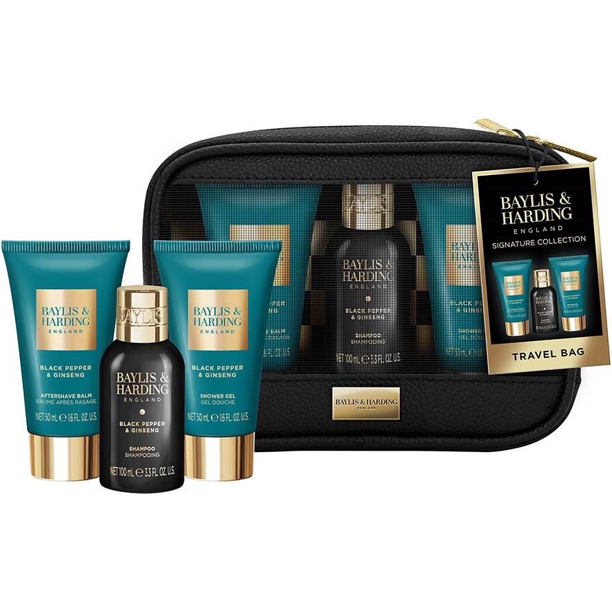 Baylis & Harding Black Pepper & Ginseng Men's Travel Bag Gift Set