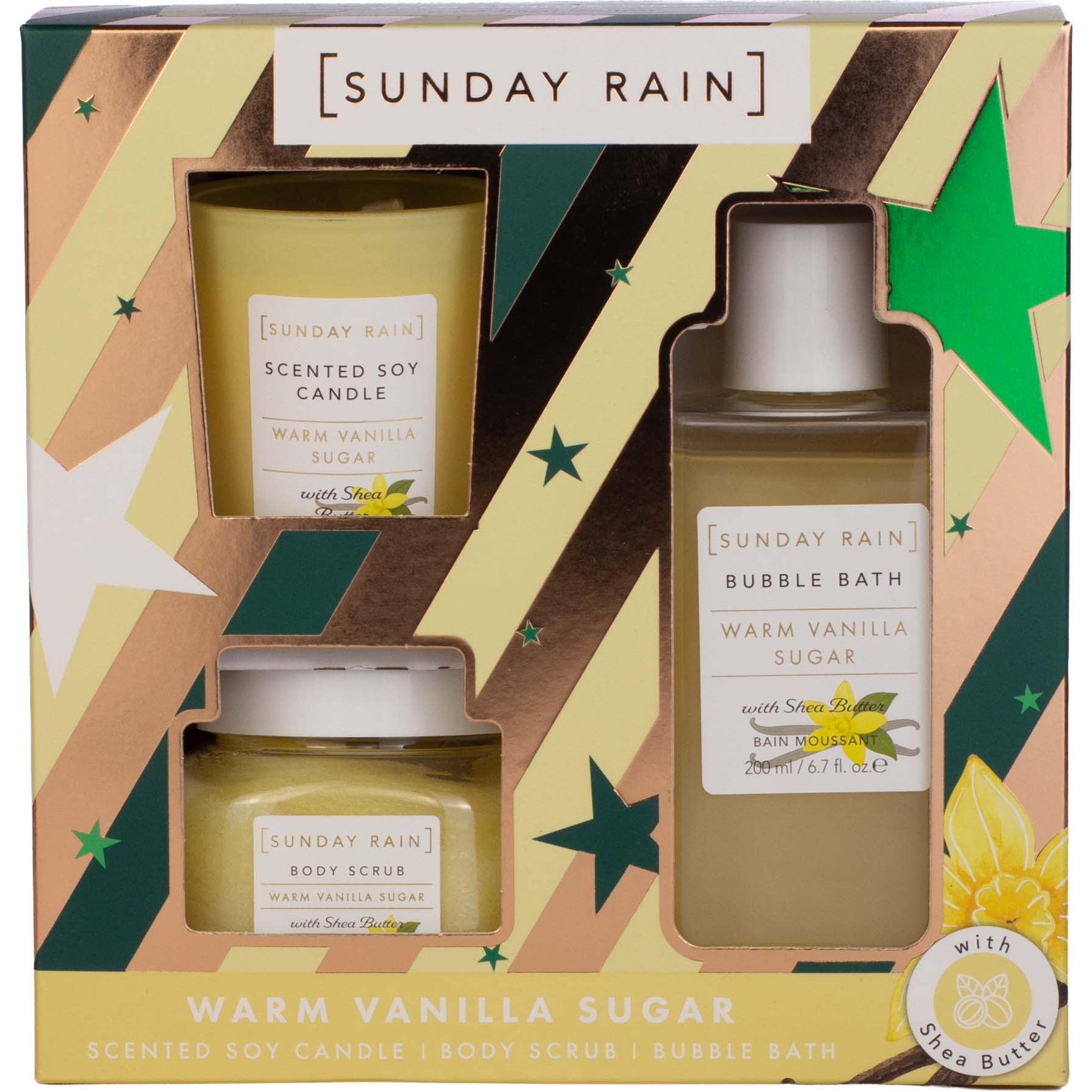 Sunday Rain Warm Vanilla Sugar Bath Trio