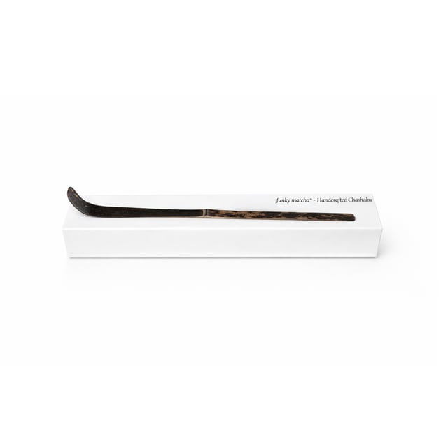Funky Matcha Black Bamboo Scoop – Handcrafted Chashaku 1 st