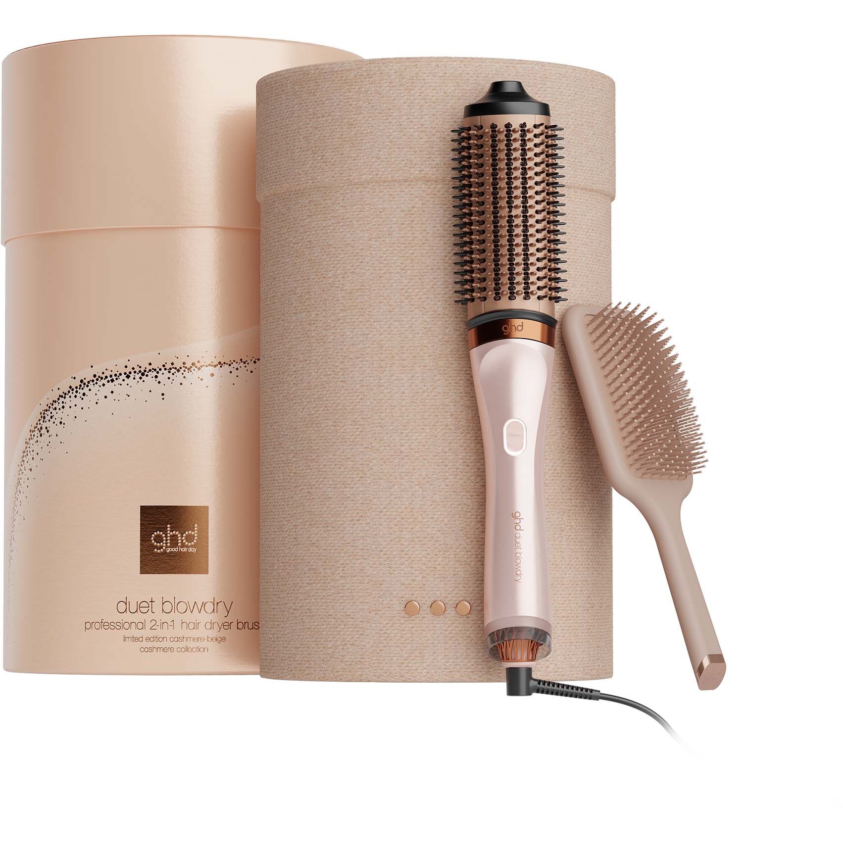 ghd Cashmere Collection Duet Blowdry 2-in-1 Hair Dryer Brush Festive Gift Set In Cashmere Beige