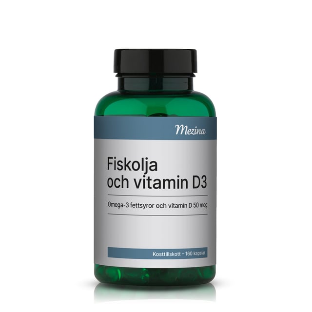 Mezina Fiskolja med vitamin D3  50 mcg