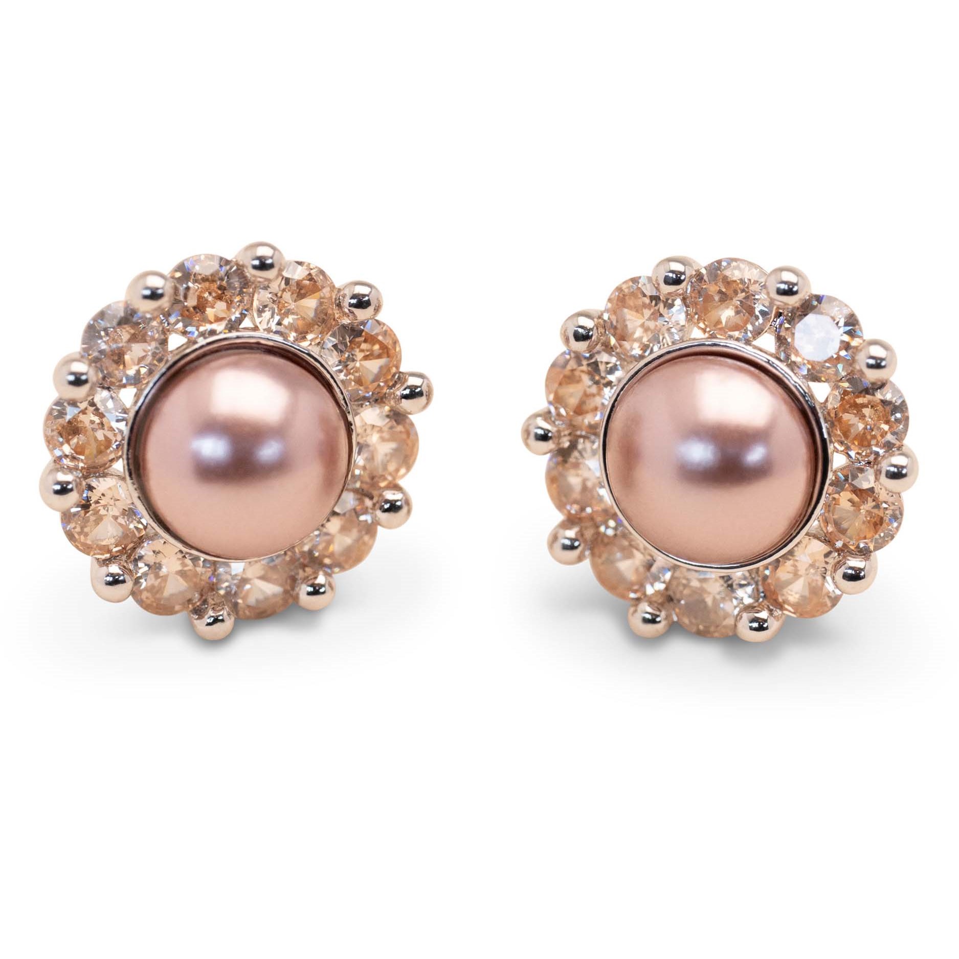 Lily and Rose Miss Sofia earrings - Pink topaz pearl