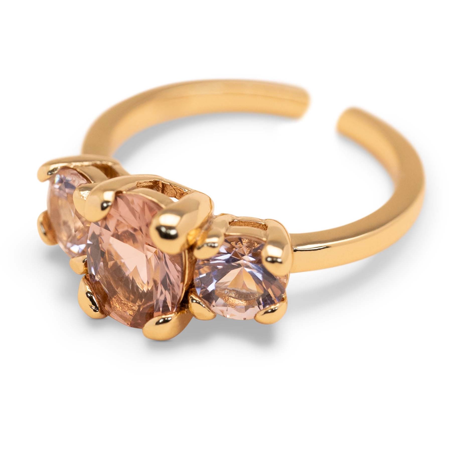 Lily and Rose Ines ring - Pink topaz (open)