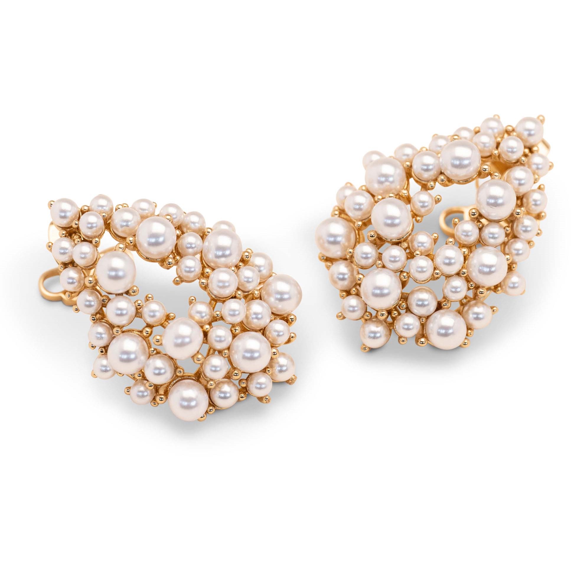 Lily and Rose Alice Creme pearl earrings - Gold