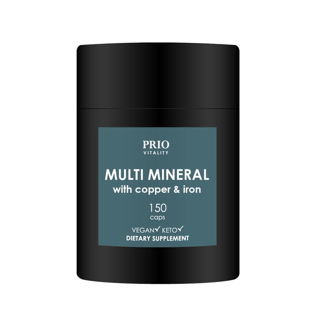 Prio Vitality Multi Mineral With Copper & Iron 150 kapslar