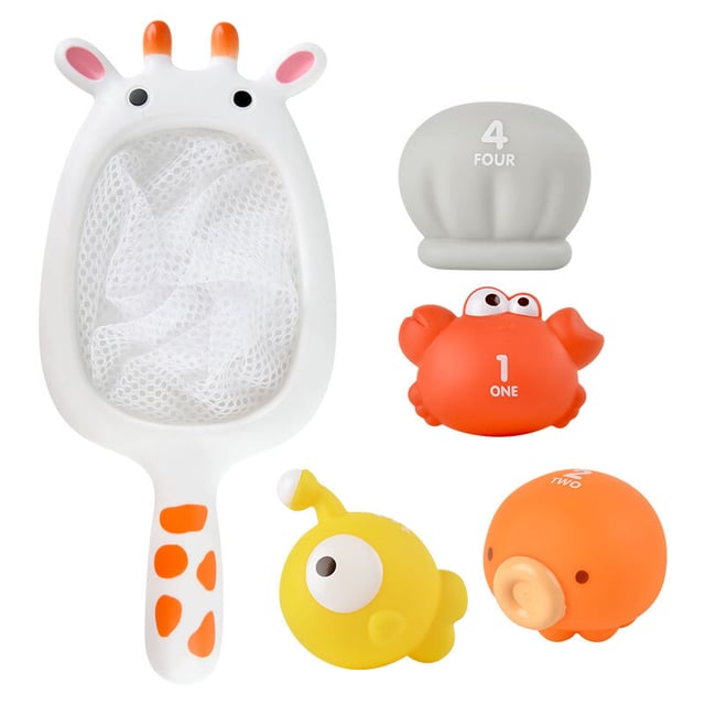 Fresh Kid Tub Fun! Badlek Fiskeset Giraff m. Håv 5 delar 1 st