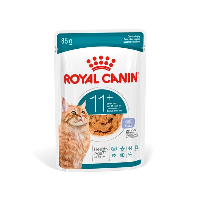 Royal Canin Ageing 11+ bitar i gelé våtfoder för katt 1,02 kg