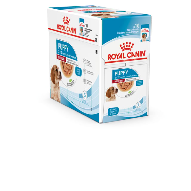 Royal Canin Medium Puppy Gravy våtfoder för hundvalp 10 x 140 g