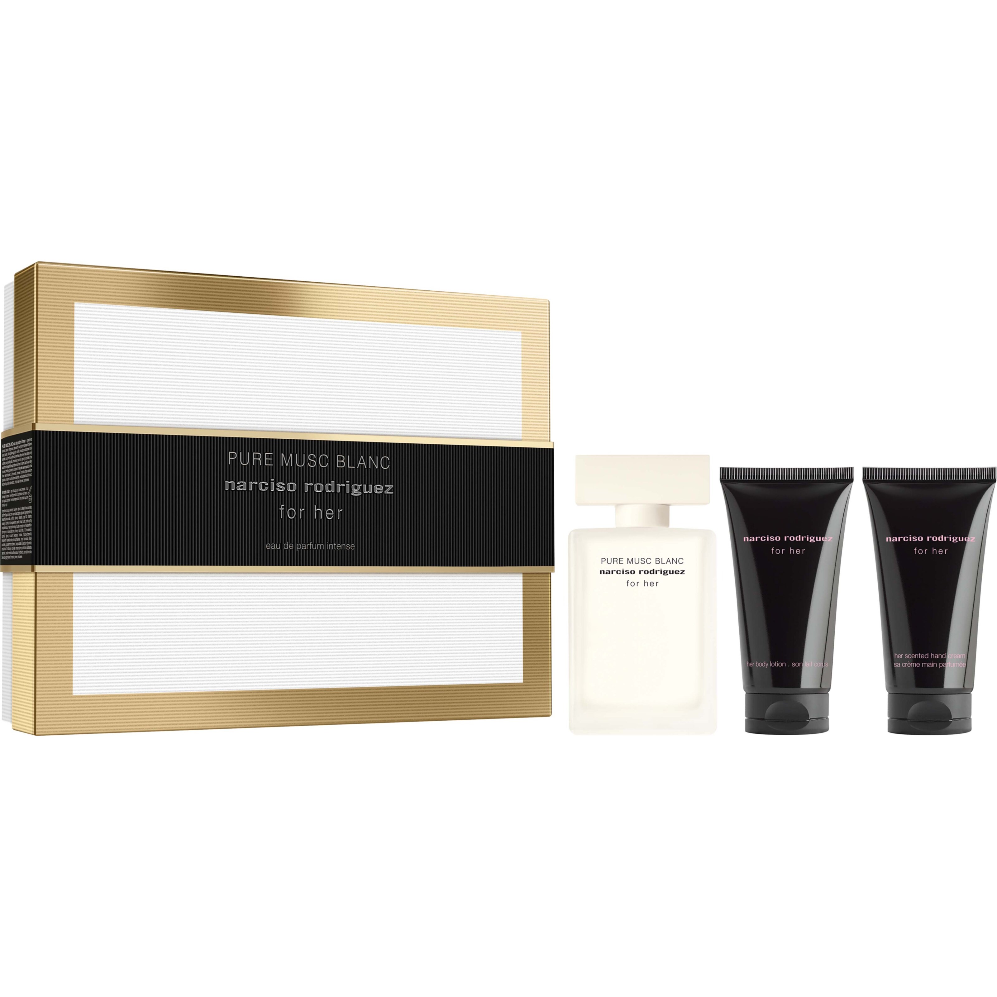 Narciso Rodriguez Gift Set For Her Pure Musc Blanc EdPI 50 ml + Body Lotion 50 ml + Shower Gel 50 ml