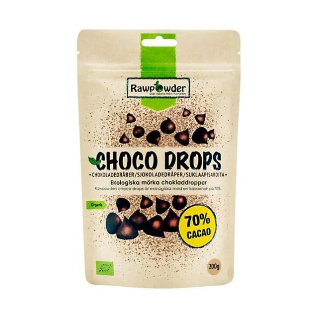 Rawpowder Choco drops EKO 200 g