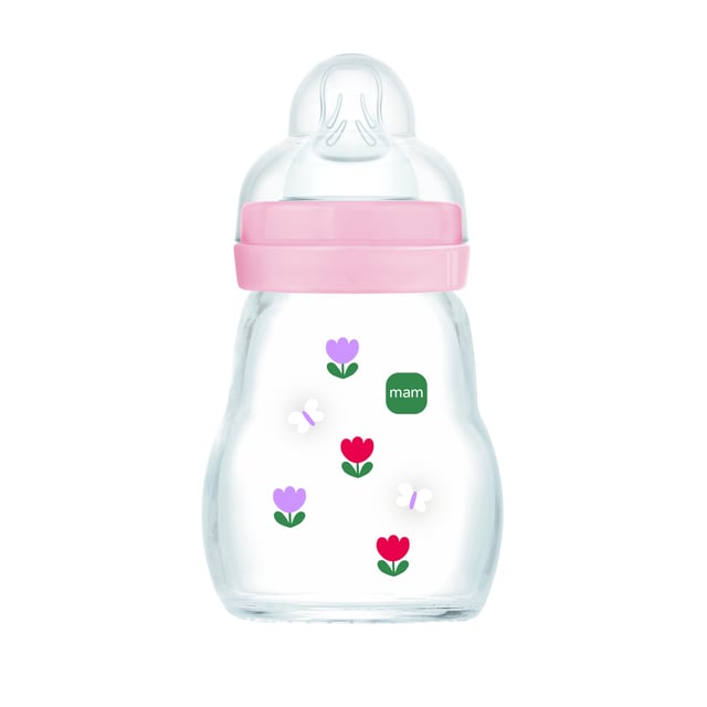 MAM Feel Good Glass Bottle Pink 170 ml 1 st