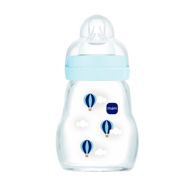 MAM Feel Good Glass Bottle Blue 170 ml 1 st