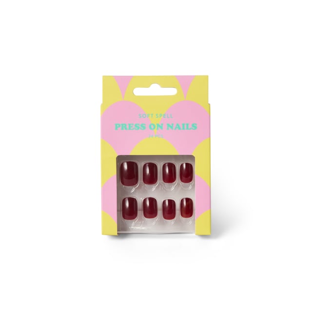 Soft Spell PRESS ON NAILS - CHERRY NOIR 24 st