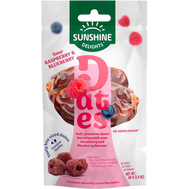 Sunshine Delight Torkad dadel hallon & blåbär