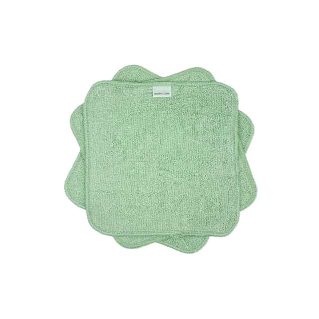 MuslinZ Bamboo Cotton Terry Wipes green sage 12 st