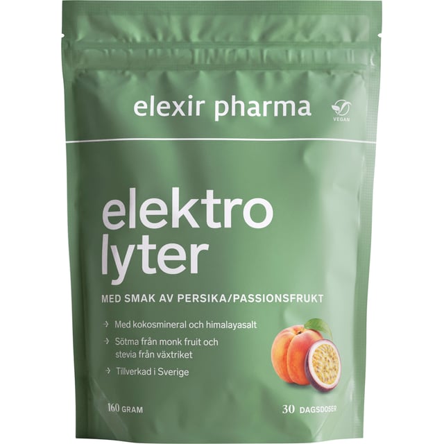 Elexir Pharma Elektrolyter Persika Passionsfrukt 160 g