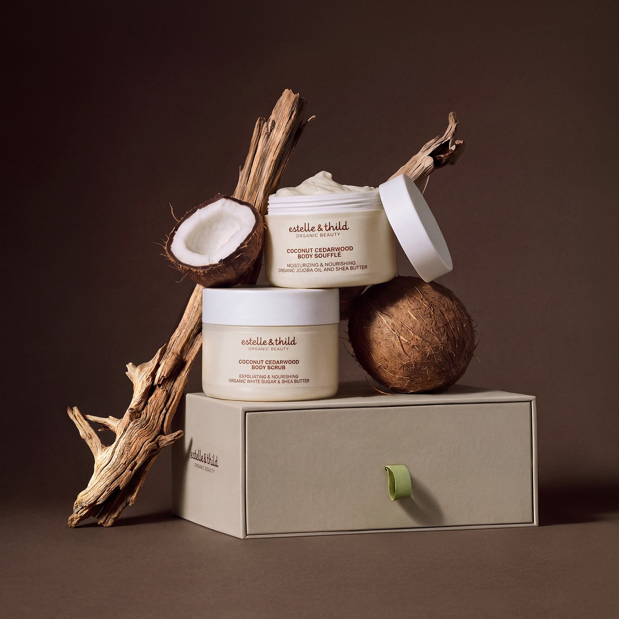 Estelle&Thild Organic Beauty Coconut Cedarwood Body Care Gift Set