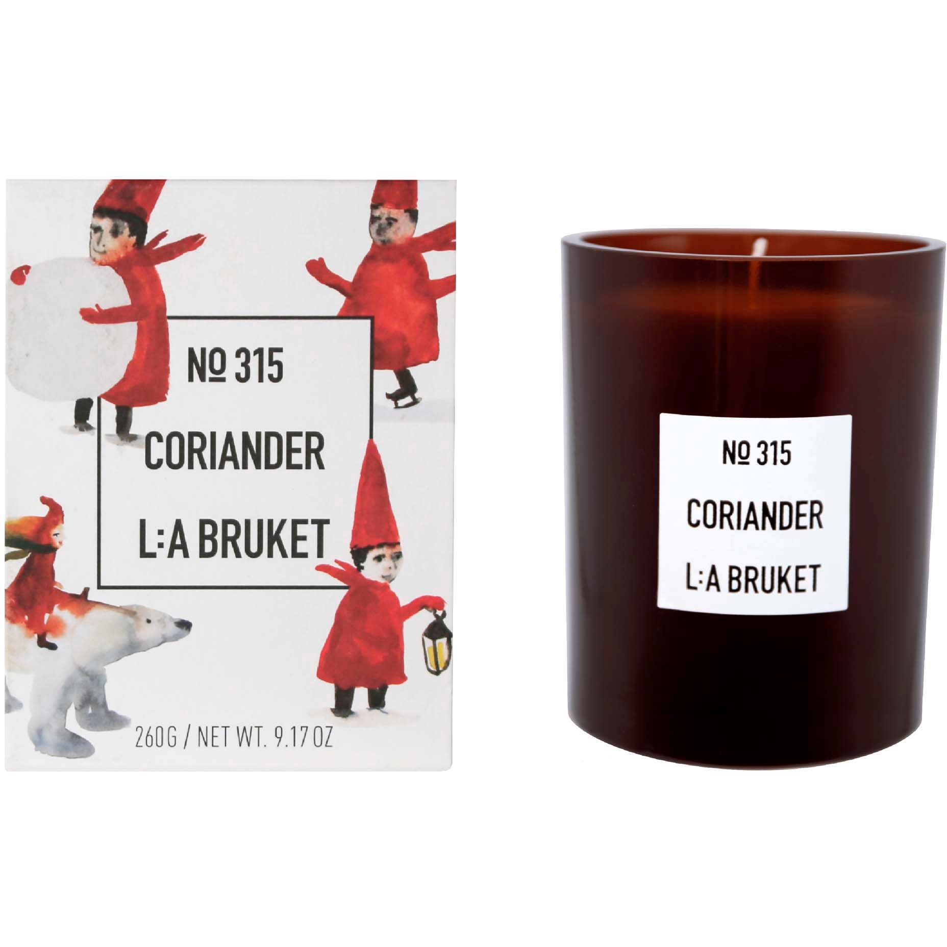 L:a Bruket Gift Box Winter Sleeve Coriander Candle 260 g