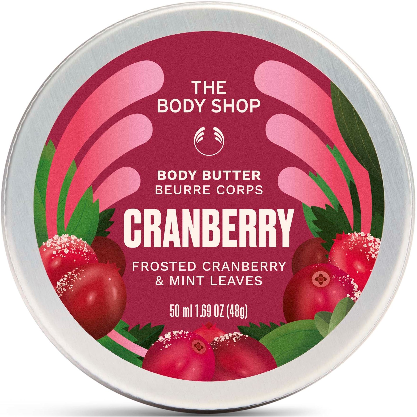 The Body Shop Cranberry Frosted Cranberry & Mint Leaves Body Butter 50 ml