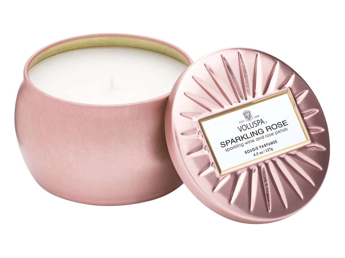 Voluspa Sparkling Rose  Decorative Tin Candle - 127 g