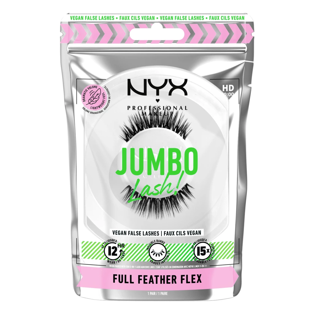 Jumbo Lash! Vegan False Lashes 7 Full Feather